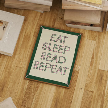 Eat Sleep Read Repeat Book Print, 2 of 12