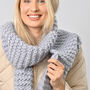 Pom Pom Scarf Beginner Knitting Kit, thumbnail 3 of 10