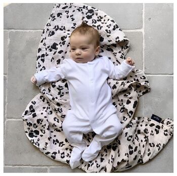‘The Swaddle’ Leopard Print Baby Muslin, 12 of 12