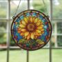 Sunflower Stained Glass Effect Suncatcher, thumbnail 2 of 6