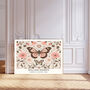William Morris Pink Butterfly Art Print, thumbnail 1 of 2