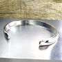 Mans Curved Sterling Silver Bracelet, thumbnail 2 of 8