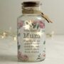 Personalised Floral Watercolour LED Glass Jar, thumbnail 1 of 4