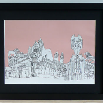 Hand Paisley City Scape Print, 2 of 3