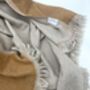 Puglia Cotton And Linen Modern, Double Sided Blanket Mustard, thumbnail 3 of 6