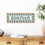 French Style Stripe Bonjour Framed Print, thumbnail 4 of 8