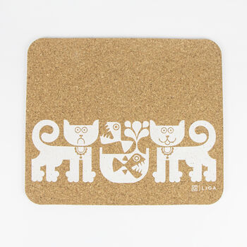 Hornsea Cork Mats | Happy Cat, 4 of 7