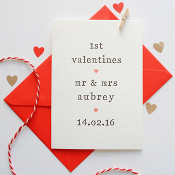 Personalised '1st Valentines' Valentine's Day Card, 5 of 5
