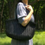 Hand Woven Genuine Leather Shopping Bag, thumbnail 3 of 12