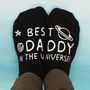 Personalised Best Daddy In The Universe Socks, thumbnail 1 of 4