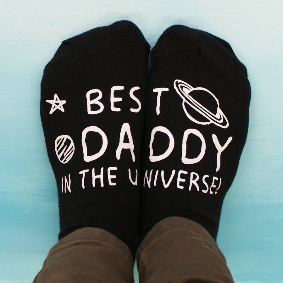 Personalised Best Daddy In The Universe Socks By Sparks And Daughters