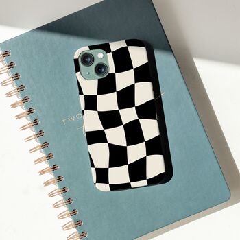 Black And White Plaid Phone Case, 3 of 7