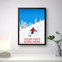 Personalised Skiing Graphic Art Print, thumbnail 2 of 7