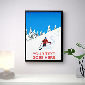 Personalised Skiing Graphic Art Print, 2 of 7