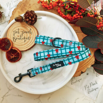 Festive Plaid Christmas Dog Collar, 5 of 9