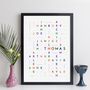 Personalised Family Names Crossword Print Gift Modern, thumbnail 2 of 8