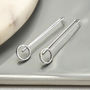 Sterling Silver Art Deco Threader Earrings, thumbnail 2 of 5