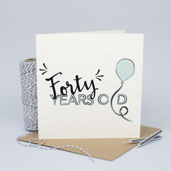 Birthday Balloon Age Card… New Baby To 100 Years Old, 5 of 12