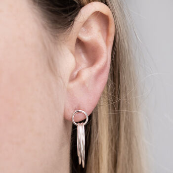 Sterling Silver Hoola Hoop Studs, 4 of 5