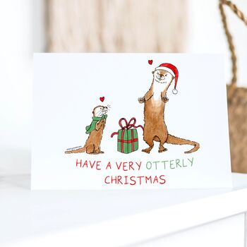 'Have A Very Otterly Christmas' Otter Card, 2 of 3