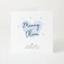 Personalised First Valentine’s Day Card For Mummy From Baby Son, Blue Heart Design, Minimalist Keepsake Card, thumbnail 1 of 5