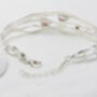 Faceted Rose Quartz And White Opal Adjustable Bracelet, thumbnail 5 of 8
