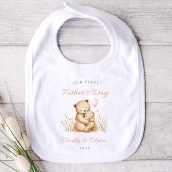 Personalised First Father's Day Baby Bib, 2 of 2
