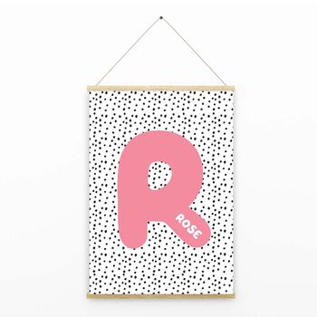 Personalised Dotty Initial Name Print, 7 of 8