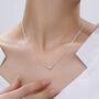 Sterling Silver Minimalist Single Bead Collar Necklace, thumbnail 4 of 12