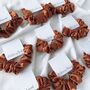 Bridesmaid Rust Satin Scrunchie, thumbnail 2 of 2