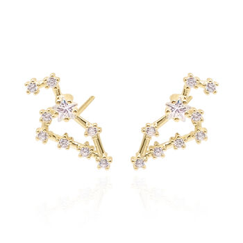 Valini Zodiac Constellation Earrings 18 K Gold Plated, 6 of 10