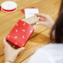 Small Red Christmas Seagull Gift Wrap Box Bag, thumbnail 2 of 3