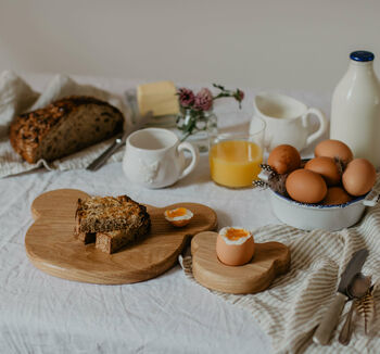 Wooden Bear Breakfast Board And Egg Cup Set, 6 of 12