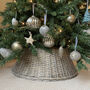 Large Grey Wicker Christmas Tree Skirt, thumbnail 1 of 3