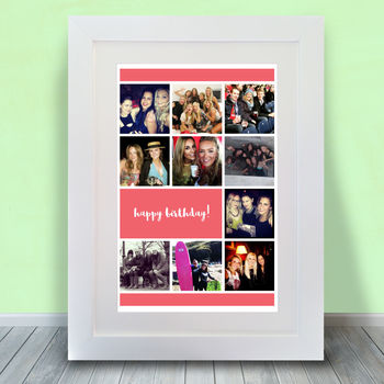 Personalised Colour Block Photo Message Framed Print, 3 of 5