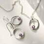 Sterling Silver Gemstone Ripple Necklace, thumbnail 9 of 11