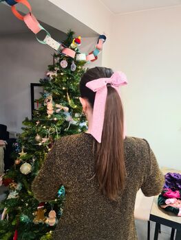 Pink Glitter Hair Bow, 5 of 6