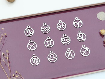 Zodiac Star Sign Personalised Silver Bead Bracelet, 8 of 11