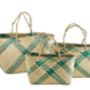 Colourful Striped Seagrass Baskets With Handles, thumbnail 5 of 5
