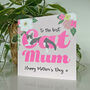 Cat Mum Happy Mother's Day Grey And White Cat Card, thumbnail 2 of 2