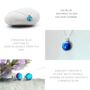 Multicoloured Turquoise To Sapphire Blue Glass Pendant, thumbnail 5 of 12