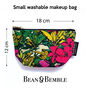 Cosmetic And Makeup Bag Gift Set Tropical Floral, thumbnail 3 of 12