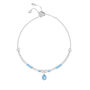 December Blue Topaz Birthstone Charm Bracelet Gift, thumbnail 2 of 4