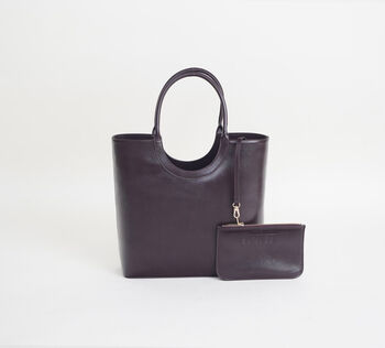 Genuine Leather Tote, 3 of 10