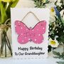 Personalised Granddaughter Butterfly Birthday Card, thumbnail 1 of 8