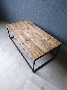 Industrial Reclaimed Custom Coffee Table Tv Stand 087, 5 of 6