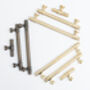 Solid Brass Knurled Kitchen Pull Handles And Knobs, thumbnail 5 of 12