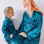 Mum And Child Emerald Personalised Silky Pj, thumbnail 3 of 6