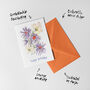 Happy Birthday Floral Card, thumbnail 3 of 4