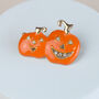 Sparkly Smiling Pumpkin Brooch, thumbnail 1 of 2